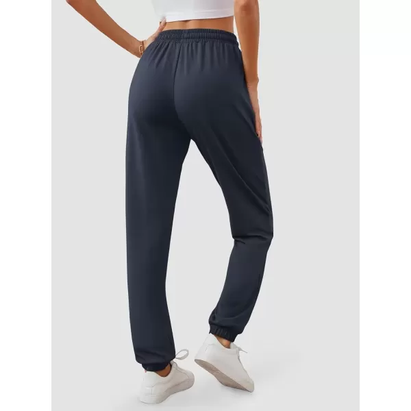 imageATHMILE Baggy Sweatpants for Women with PocketsLounge Womens Pajams PantsWomens Running Joggers Fall Clothes Outfits 2024Dark Blue