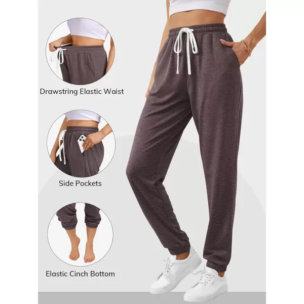 imageATHMILE Baggy Sweatpants for Women with PocketsLounge Womens Pajams PantsWomens Running Joggers Fall Clothes Outfits 2024Wine Red