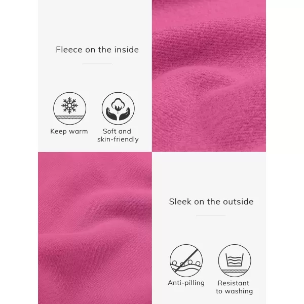 imageATHMILE Sweatpants Women 2024 Casual Baggy Fleece High Waisted Cargo Pants with PocketsHotpink