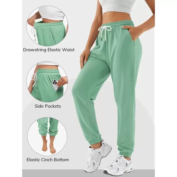imageATHMILE Sweatpants Women Baggy Joggers Workout Loose Lounge Lightweight Comfy Sweat High Waisted Athletic PantsLakegreen