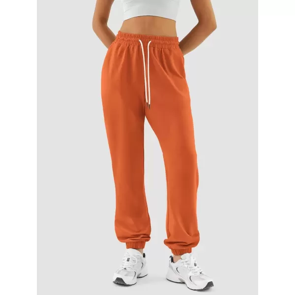 imageATHMILE Sweatpants Women Baggy Joggers Workout Loose Lounge Lightweight Comfy Sweat High Waisted Athletic PantsOrange