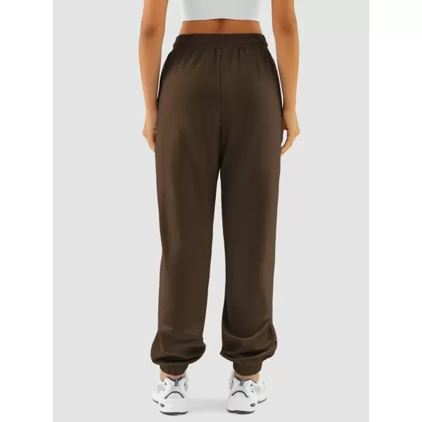 imageATHMILE Sweatpants Women Baggy Joggers Workout Loose Lounge Lightweight Comfy Sweat High Waisted Athletic PantsBrown