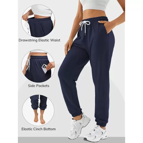 imageATHMILE Sweatpants Women Baggy Joggers Workout Loose Lounge Lightweight Comfy Sweat High Waisted Athletic PantsDarkblue