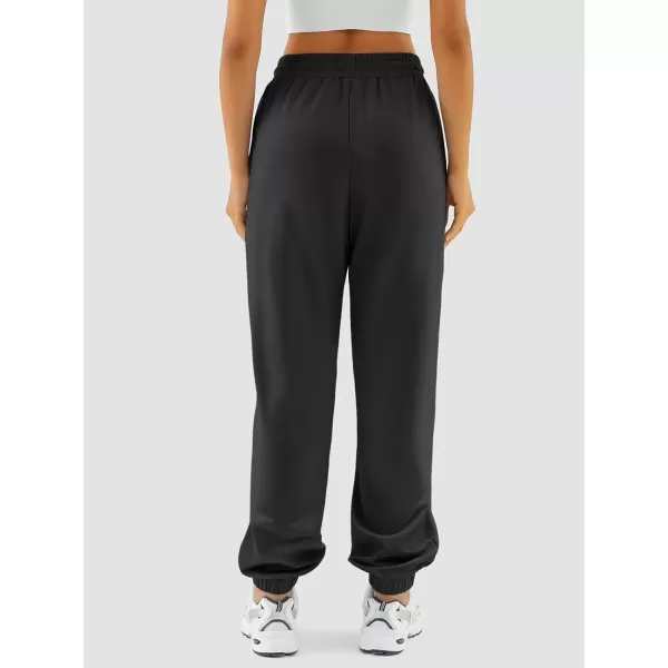 imageATHMILE Sweatpants Women Baggy Joggers Workout Loose Lounge Lightweight Comfy Sweat High Waisted Athletic PantsBlack