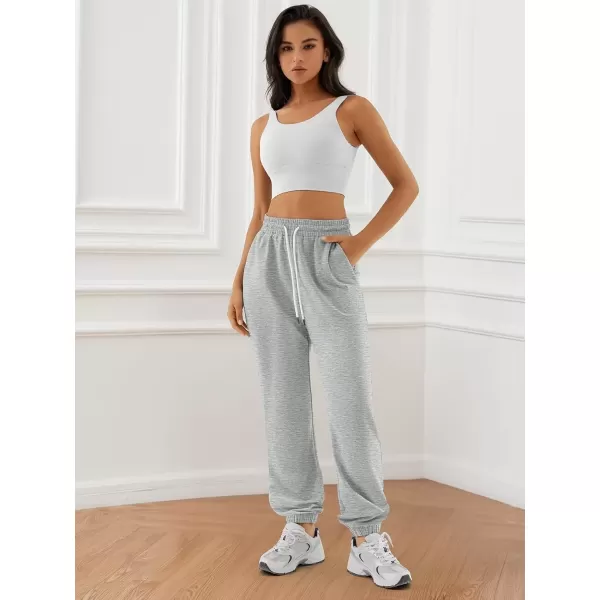 imageATHMILE Sweatpants Women Baggy Joggers Workout Loose Lounge Lightweight Comfy Sweat High Waisted Athletic PantsGrey