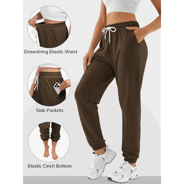 imageATHMILE Sweatpants Women Baggy Joggers Workout Loose Lounge Lightweight Comfy Sweat High Waisted Athletic PantsBrown