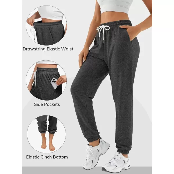 imageATHMILE Sweatpants Women Baggy Joggers Workout Loose Lounge Lightweight Comfy Sweat High Waisted Athletic PantsBlack Grey