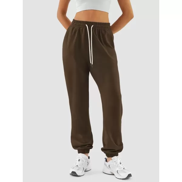 imageATHMILE Sweatpants Women Baggy Joggers Workout Loose Lounge Lightweight Comfy Sweat High Waisted Athletic PantsBrown