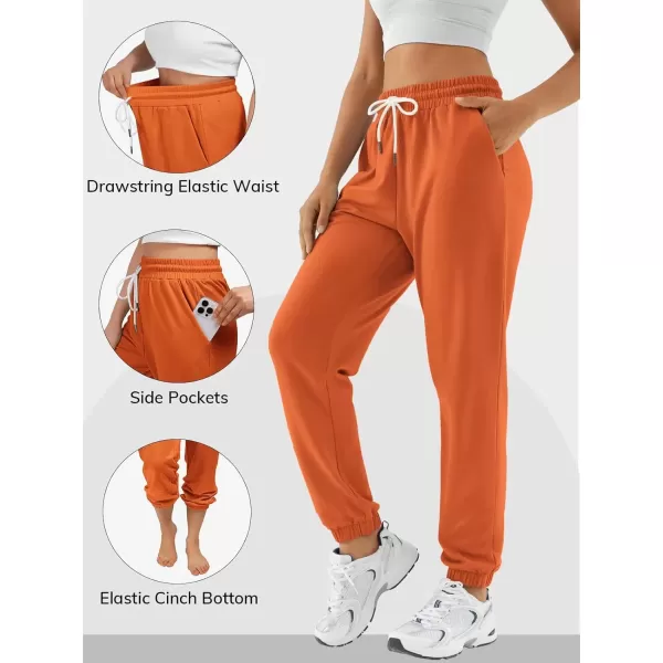 imageATHMILE Sweatpants Women Baggy Joggers Workout Loose Lounge Lightweight Comfy Sweat High Waisted Athletic PantsOrange