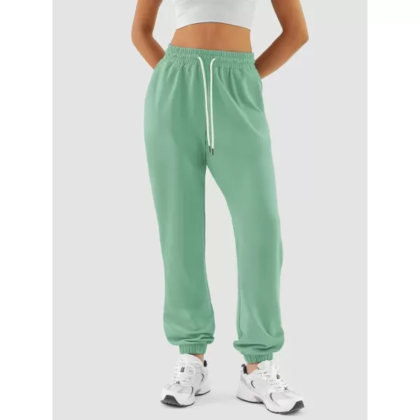 imageATHMILE Sweatpants Women Baggy Joggers Workout Loose Lounge Lightweight Comfy Sweat High Waisted Athletic PantsLakegreen