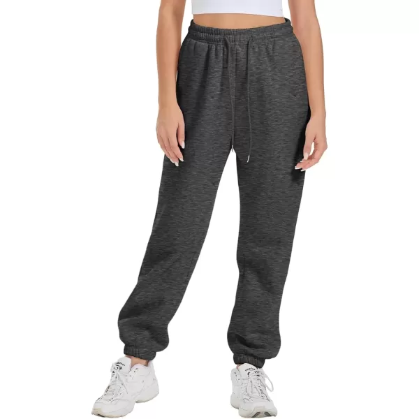 imageATHMILE Sweatpants Women Fleece Pockets Winter Fall Fashion Baggy Lounge Pants JoggersBlack Grey