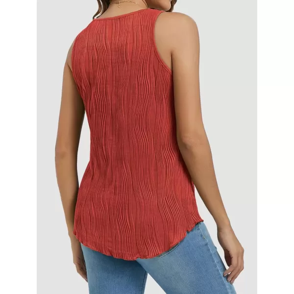 imageATHMILE Womens Dressy Business Casual Tank Tops Summer Sleeveless Trendy Spring Blouses Flowy Work ShirtsRed