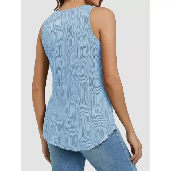 imageATHMILE Womens Dressy Business Casual Tank Tops Summer Sleeveless Trendy Spring Blouses Flowy Work ShirtsLightblue