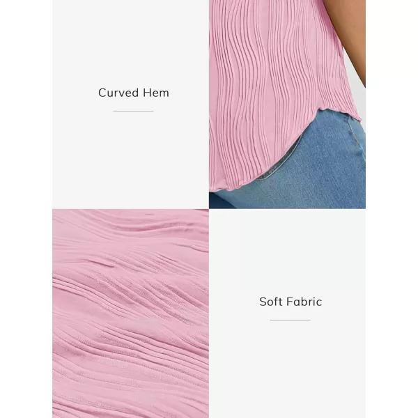 imageATHMILE Womens Dressy Business Casual Tank Tops Summer Sleeveless Trendy Spring Blouses Flowy Work ShirtsPink