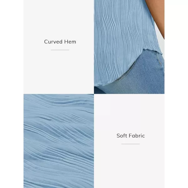 imageATHMILE Womens Dressy Business Casual Tank Tops Summer Sleeveless Trendy Spring Blouses Flowy Work ShirtsLightblue