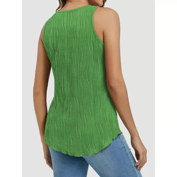 imageATHMILE Womens Dressy Business Casual Tank Tops Summer Sleeveless Trendy Spring Blouses Flowy Work ShirtsGreen