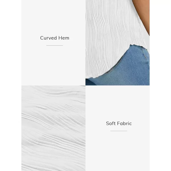 imageATHMILE Womens Dressy Business Casual Tank Tops Summer Sleeveless Trendy Spring Blouses Flowy Work ShirtsWhite