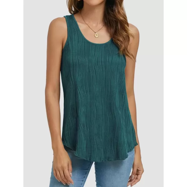 imageATHMILE Womens Dressy Business Casual Tank Tops Summer Sleeveless Trendy Spring Blouses Flowy Work ShirtsDark Blue