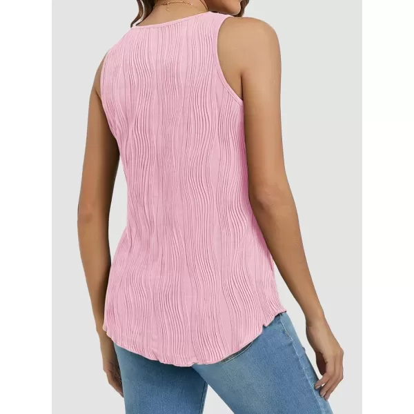 imageATHMILE Womens Dressy Business Casual Tank Tops Summer Sleeveless Trendy Spring Blouses Flowy Work ShirtsPink
