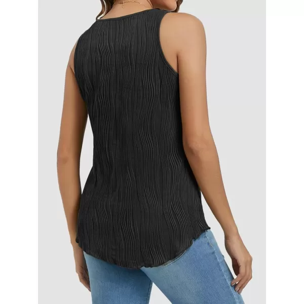 imageATHMILE Womens Dressy Business Casual Tank Tops Summer Sleeveless Trendy Spring Blouses Flowy Work ShirtsBlack