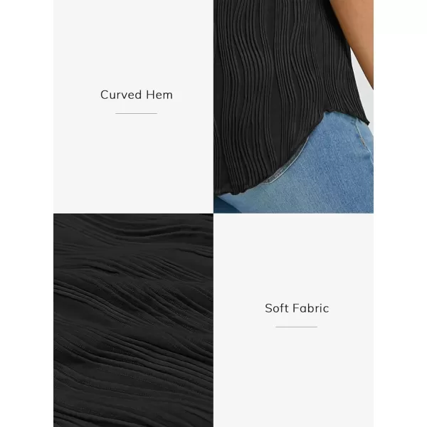 imageATHMILE Womens Dressy Business Casual Tank Tops Summer Sleeveless Trendy Spring Blouses Flowy Work ShirtsBlack