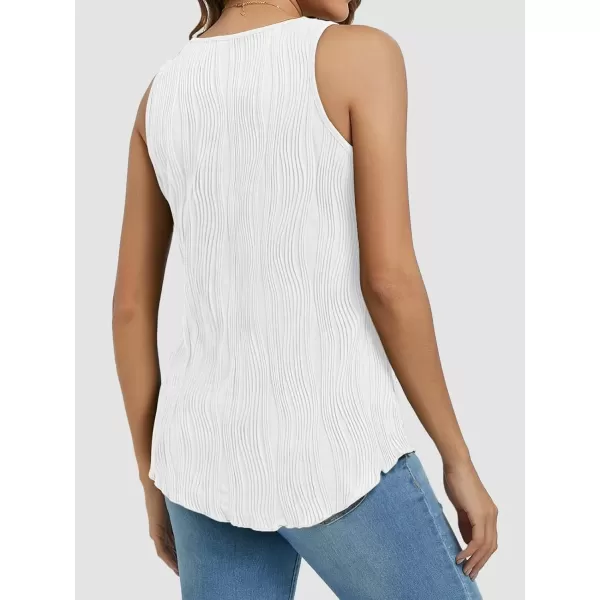 imageATHMILE Womens Dressy Business Casual Tank Tops Summer Sleeveless Trendy Spring Blouses Flowy Work ShirtsWhite