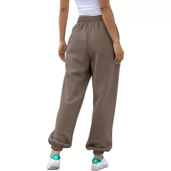 imageATHMILE Womens High Waisted Sweatpants Workout Active Joggers Pants Baggy Lounge BottomsCoffeegrey