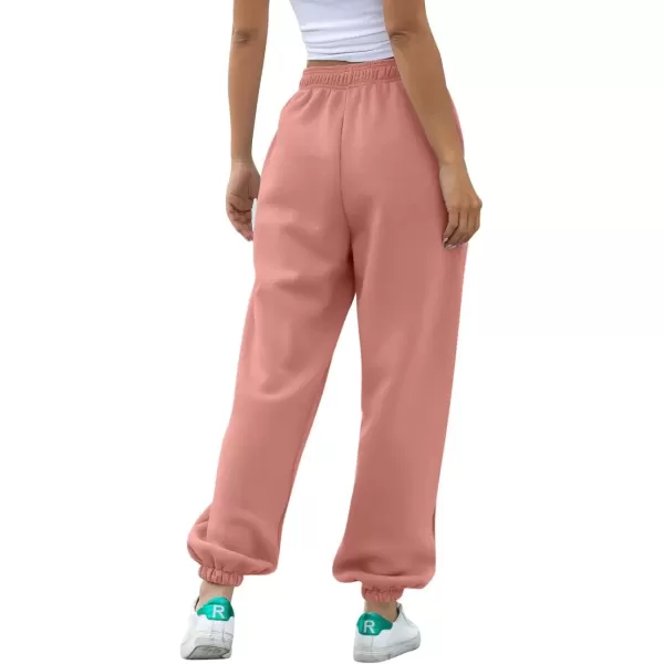 imageATHMILE Womens High Waisted Sweatpants Workout Active Joggers Pants Baggy Lounge BottomsPink