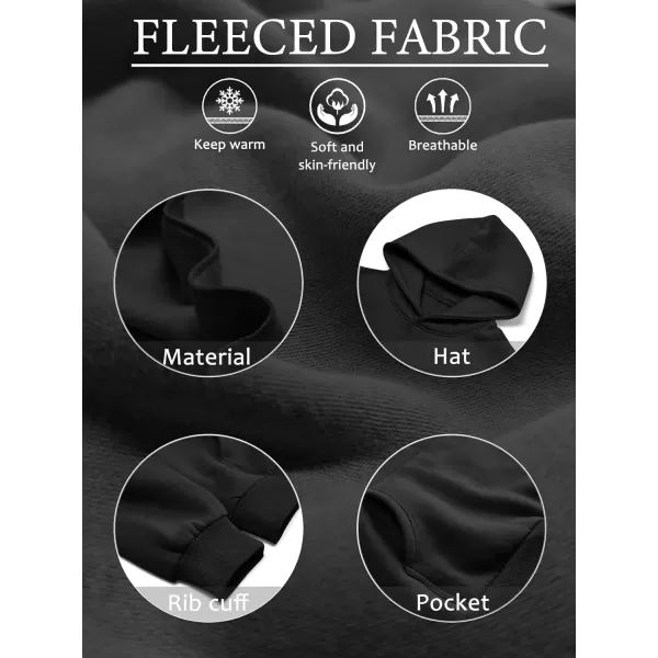 imageATHMILE Womens Oversized Hoodies Fleece Sweatshirts Long Sleeve Sweaters Pullover Fall Clothes with PocketBlack