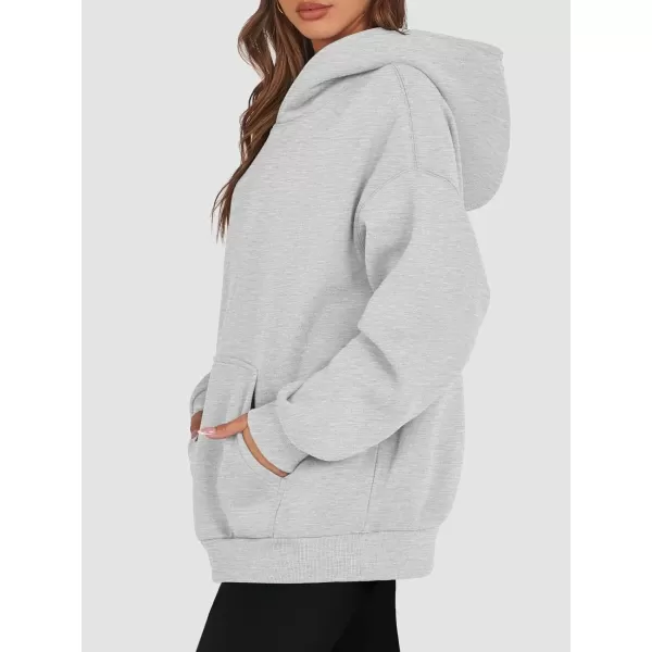 imageATHMILE Womens Oversized Hoodies Fleece Sweatshirts Long Sleeve Sweaters Pullover Fall Clothes with PocketGrey