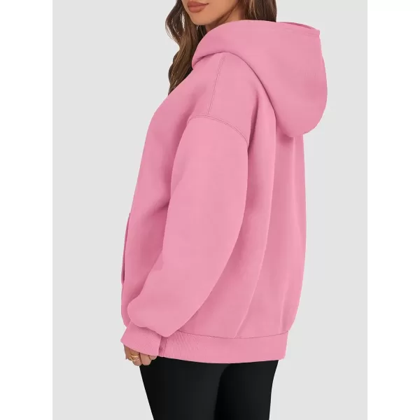 imageATHMILE Womens Oversized Hoodies Fleece Sweatshirts Long Sleeve Sweaters Pullover Fall Clothes with PocketPink
