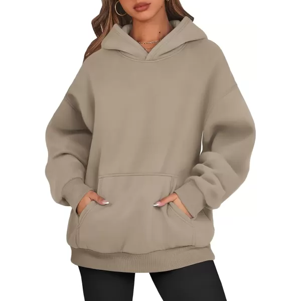imageATHMILE Womens Oversized Hoodies Fleece Sweatshirts Long Sleeve Sweaters Pullover Fall Clothes with PocketCoffee Grey