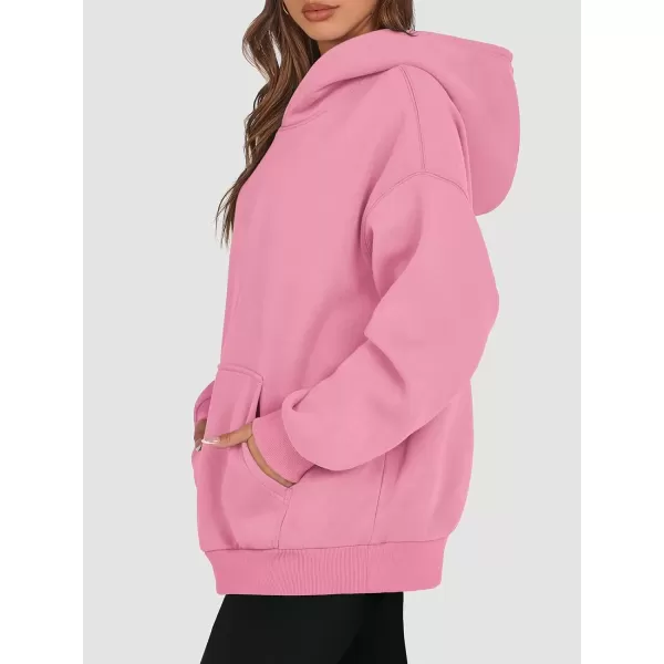 imageATHMILE Womens Oversized Hoodies Fleece Sweatshirts Long Sleeve Sweaters Pullover Fall Clothes with PocketPink