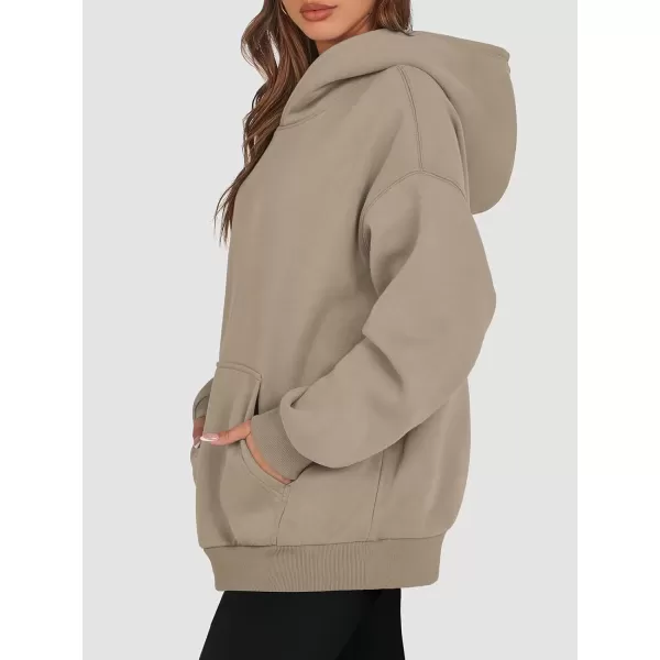 imageATHMILE Womens Oversized Hoodies Fleece Sweatshirts Long Sleeve Sweaters Pullover Fall Clothes with PocketCoffee Grey