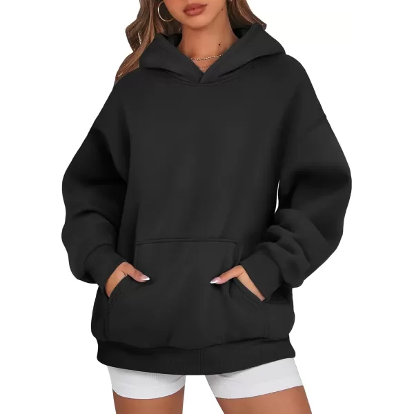 imageATHMILE Womens Oversized Hoodies Fleece Sweatshirts Long Sleeve Sweaters Pullover Fall Clothes with PocketBlack