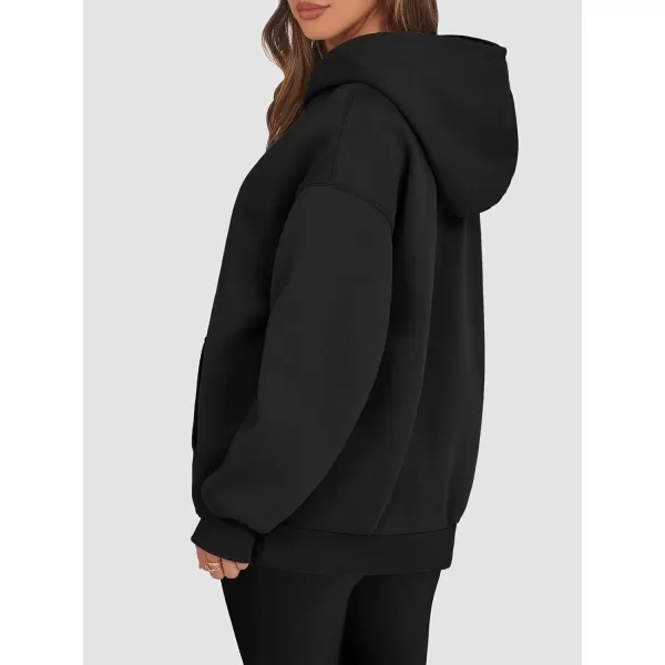 imageATHMILE Womens Oversized Hoodies Fleece Sweatshirts Long Sleeve Sweaters Pullover Fall Clothes with PocketBlack