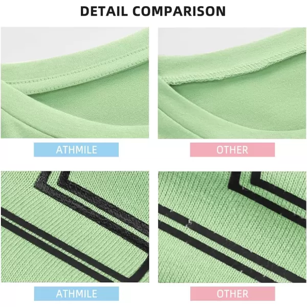 imageATHMILE Womens Oversized T Shirts Loose Fit Crewneck Short Sleeve Tops Summer Casual Blouse Y2K 2024 Basic TeeMintgreen