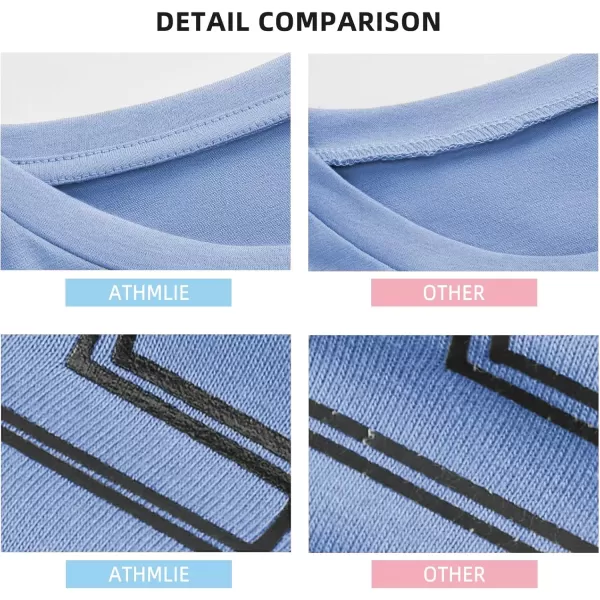 imageATHMILE Womens Oversized T Shirts Loose Fit Crewneck Short Sleeve Tops Summer Casual Blouse Y2K 2024 Basic TeeSkyblue