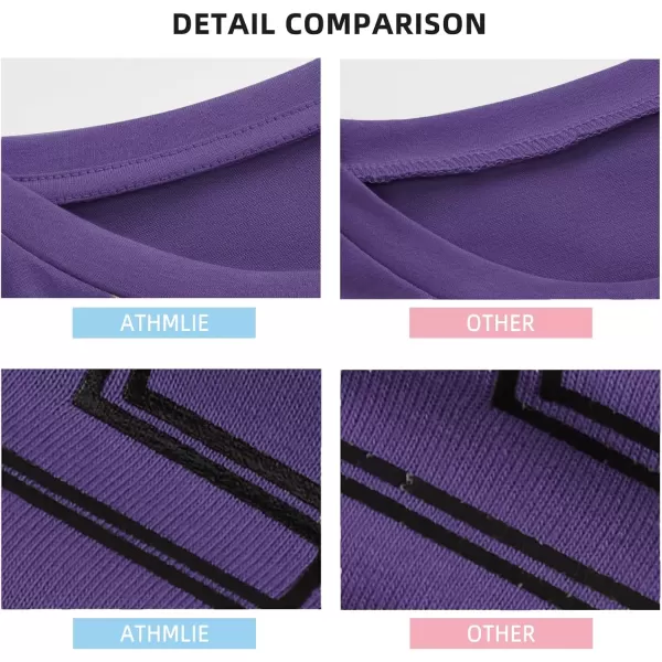 imageATHMILE Womens Oversized T Shirts Loose Fit Crewneck Short Sleeve Tops Summer Casual Blouse Y2K 2024 Basic TeeDarkpurple