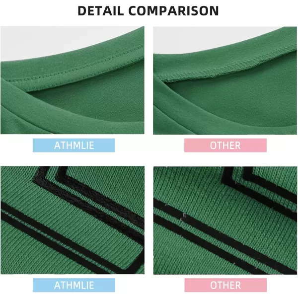 imageATHMILE Womens Oversized T Shirts Loose Fit Crewneck Short Sleeve Tops Summer Casual Blouse Y2K 2024 Basic TeeForest