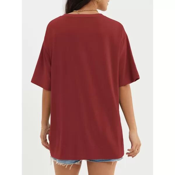 imageATHMILE Womens Oversized T Shirts Loose Fit Crewneck Short Sleeve Tops Summer Casual Blouse Y2K 2024 Basic TeeWinered