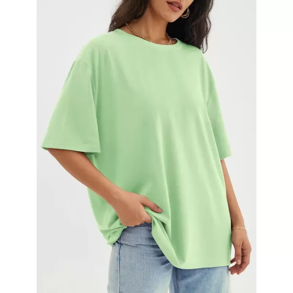 imageATHMILE Womens Oversized T Shirts Loose Fit Crewneck Short Sleeve Tops Summer Casual Blouse Y2K 2024 Basic TeeMintgreen