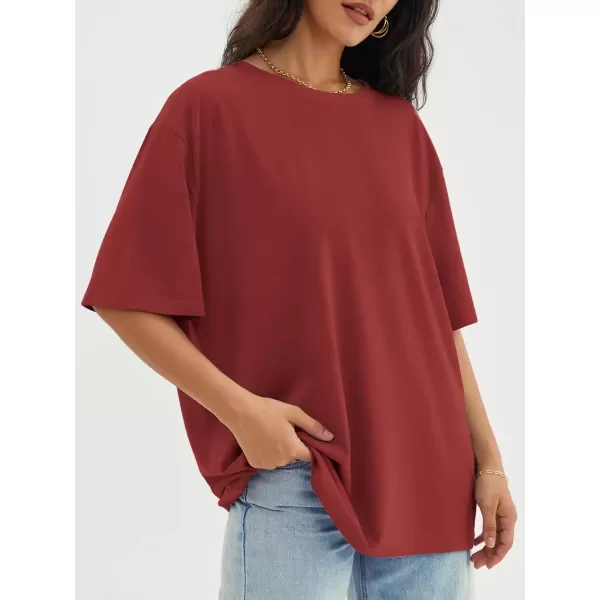 imageATHMILE Womens Oversized T Shirts Loose Fit Crewneck Short Sleeve Tops Summer Casual Blouse Y2K 2024 Basic TeeWinered