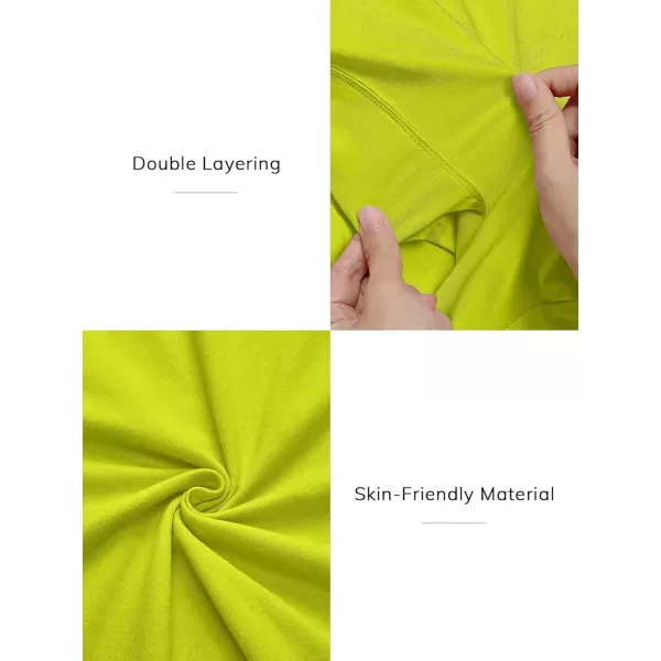 imageATHMILE Womens Short Sleeve Shirts Crop Tops Basic Double Modal Layering Tight Slim Fit Y2K T Shirts Clothes 2024Yellow