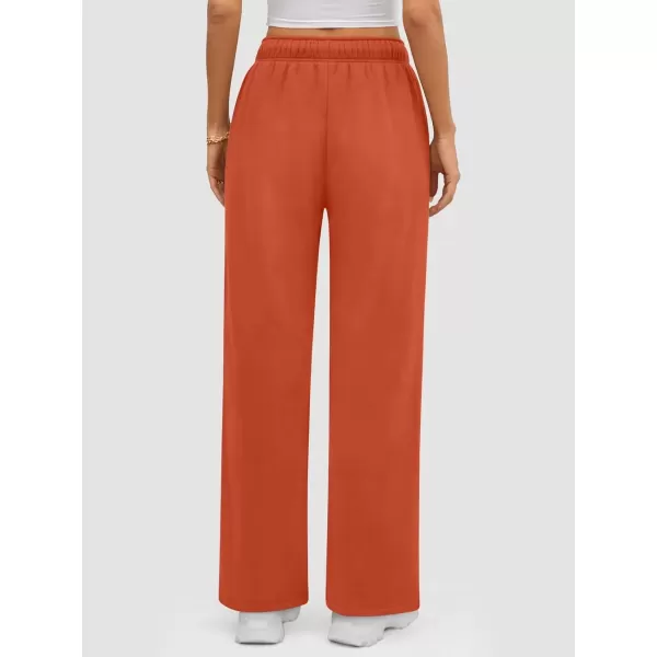 imageATHMILE Womens Sweatpants 2024 Baggy Wide Fleece Lined Straight Leg PantsOrange
