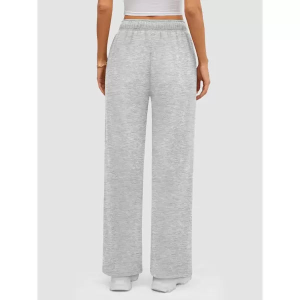 imageATHMILE Womens Sweatpants 2024 Baggy Wide Fleece Lined Straight Leg PantsGrey