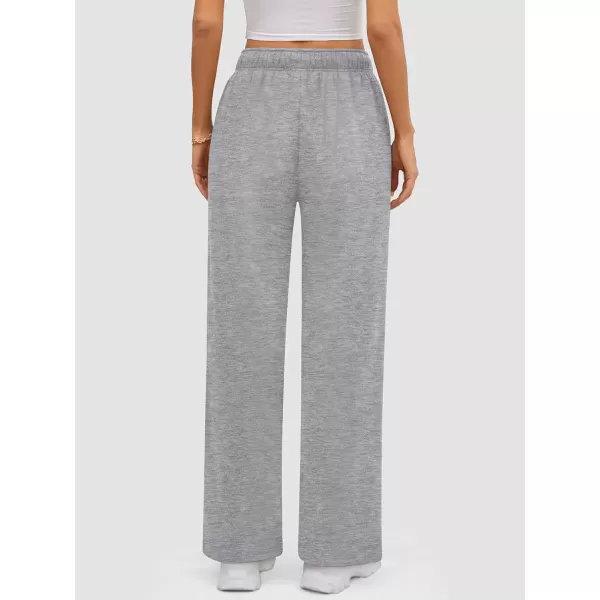 imageATHMILE Womens Sweatpants 2024 Baggy Wide Fleece Lined Straight Leg PantsDark Grey