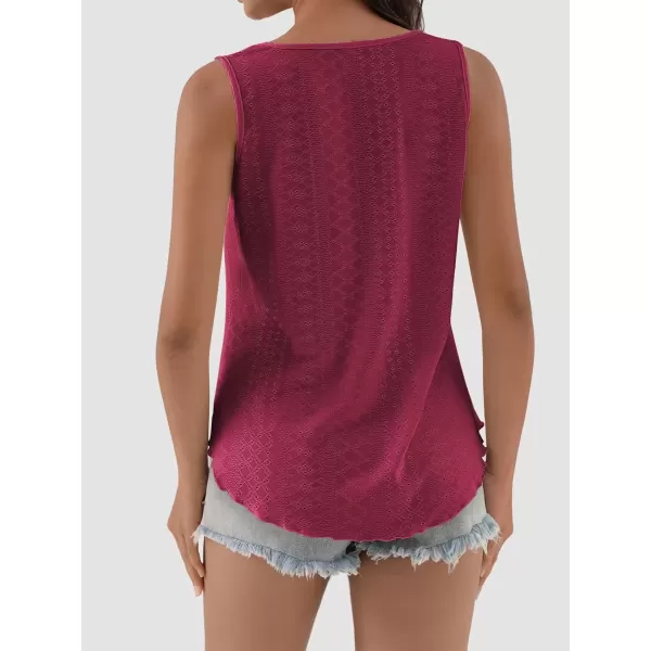 imageATHMILE Womens Tank Tops Sleeveless Eyelet Embroidery Scoop Neck Loose Fit Casual Summer FlowyWinered