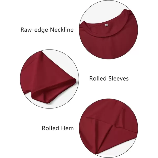 imageWomens Oversize Workout Crop Tops Casual Short Sleeve Drop Shoulder Boxy TShirts Roll Hem Basic Loose Yoga Running TeesWinered