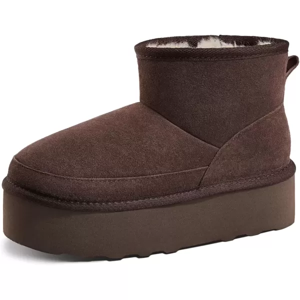 imageATHMILE Boots for Women Suede Platform Boot Winter Warm Ankle Snow Womens Boots Classic Ultra Mini Comfortable Slip On Outdoor Fashion 202401taupe